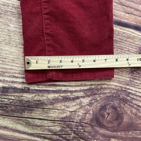 Sonoma Life+StyleWomens 10 Corduroy Pants Red Straight Leg Modern Fit - Picture 6 of 10